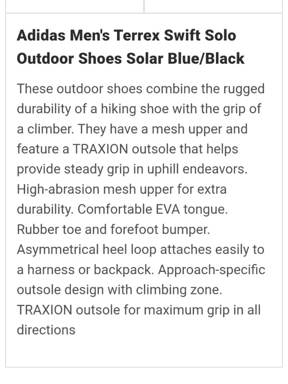 Adidas Terrex Swift Solo
